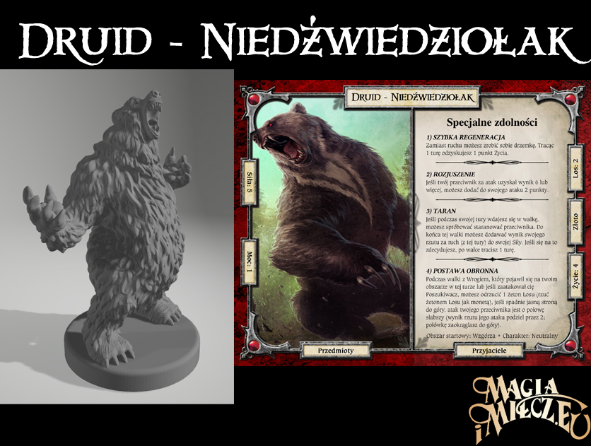 Figurka - Druid-Niedźwiedziołak