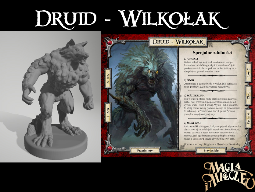Figurka - Druid-Wilkołak
