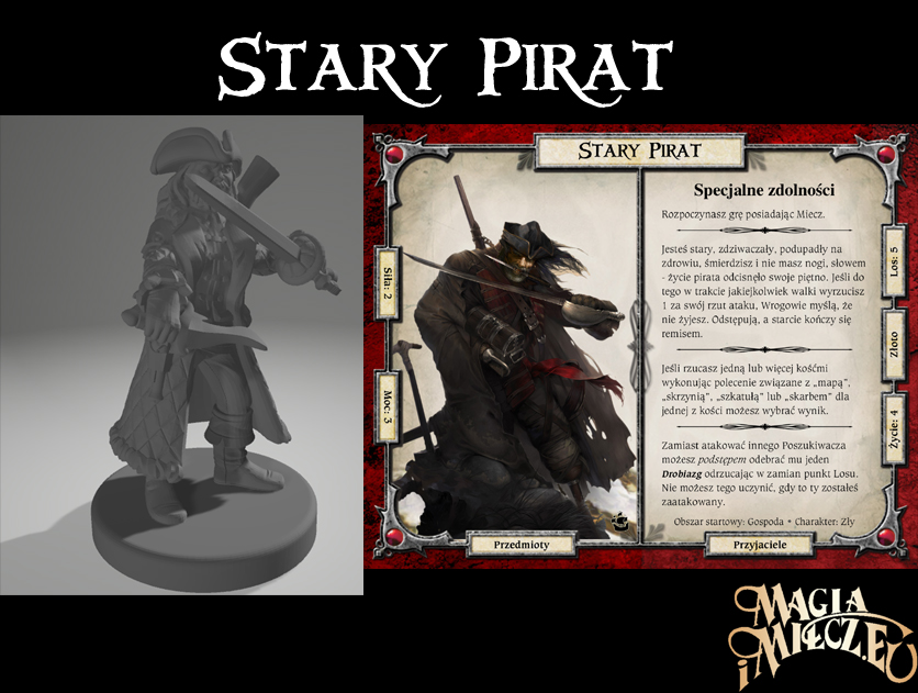 Figurka - Stary Pirat